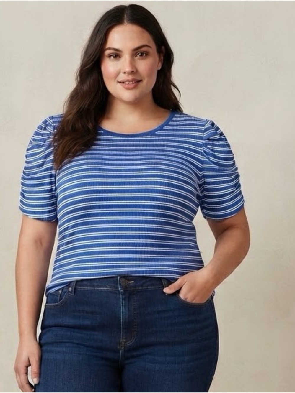 Cyrus Short Sleeve Striped Ribbed Shirt #8904